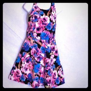 OOTD bright floral skater Dress EUC